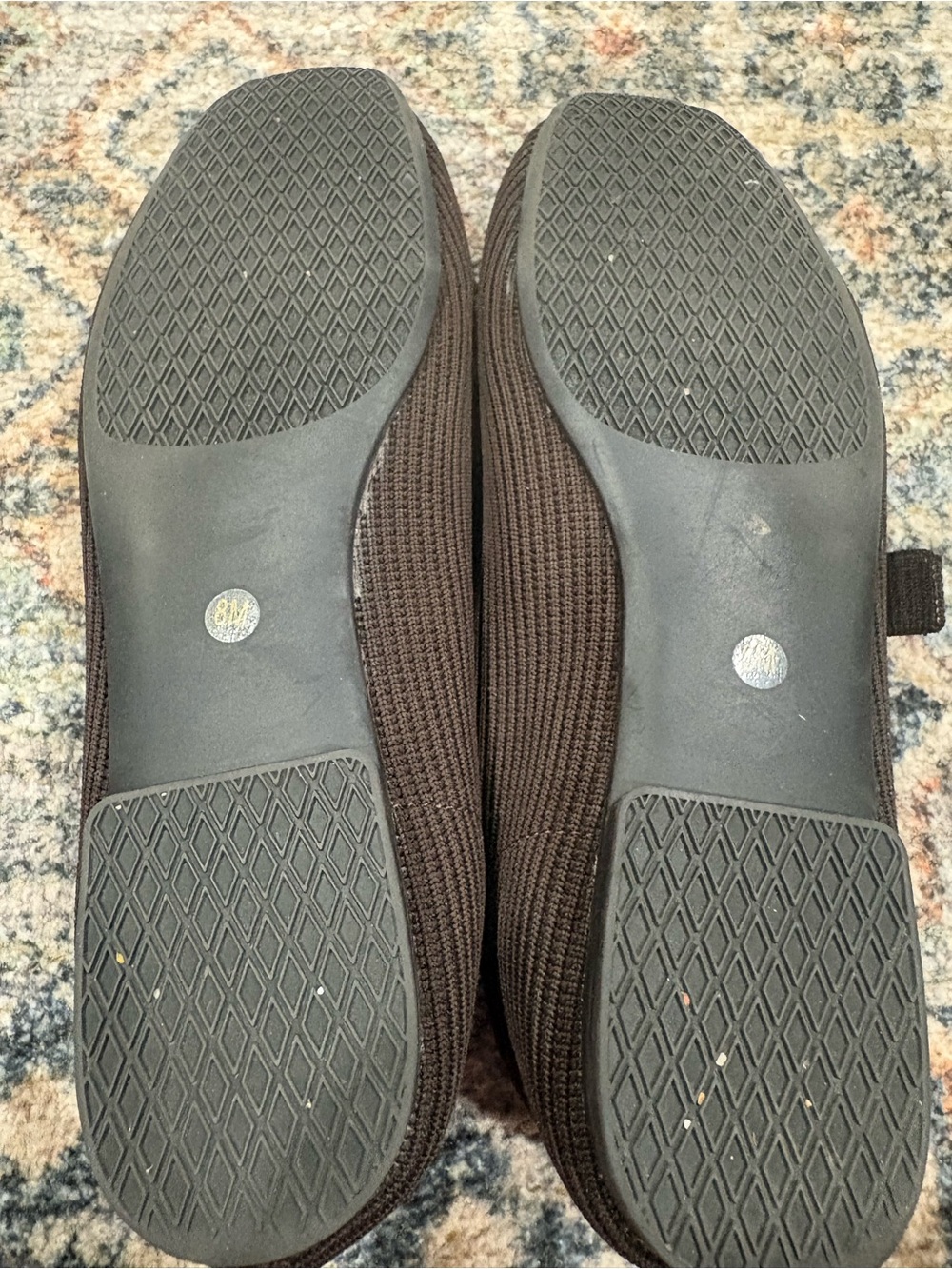 Anne Klein Brown Knit Mary Jane Flats with Strap - Picture 4 of 4
